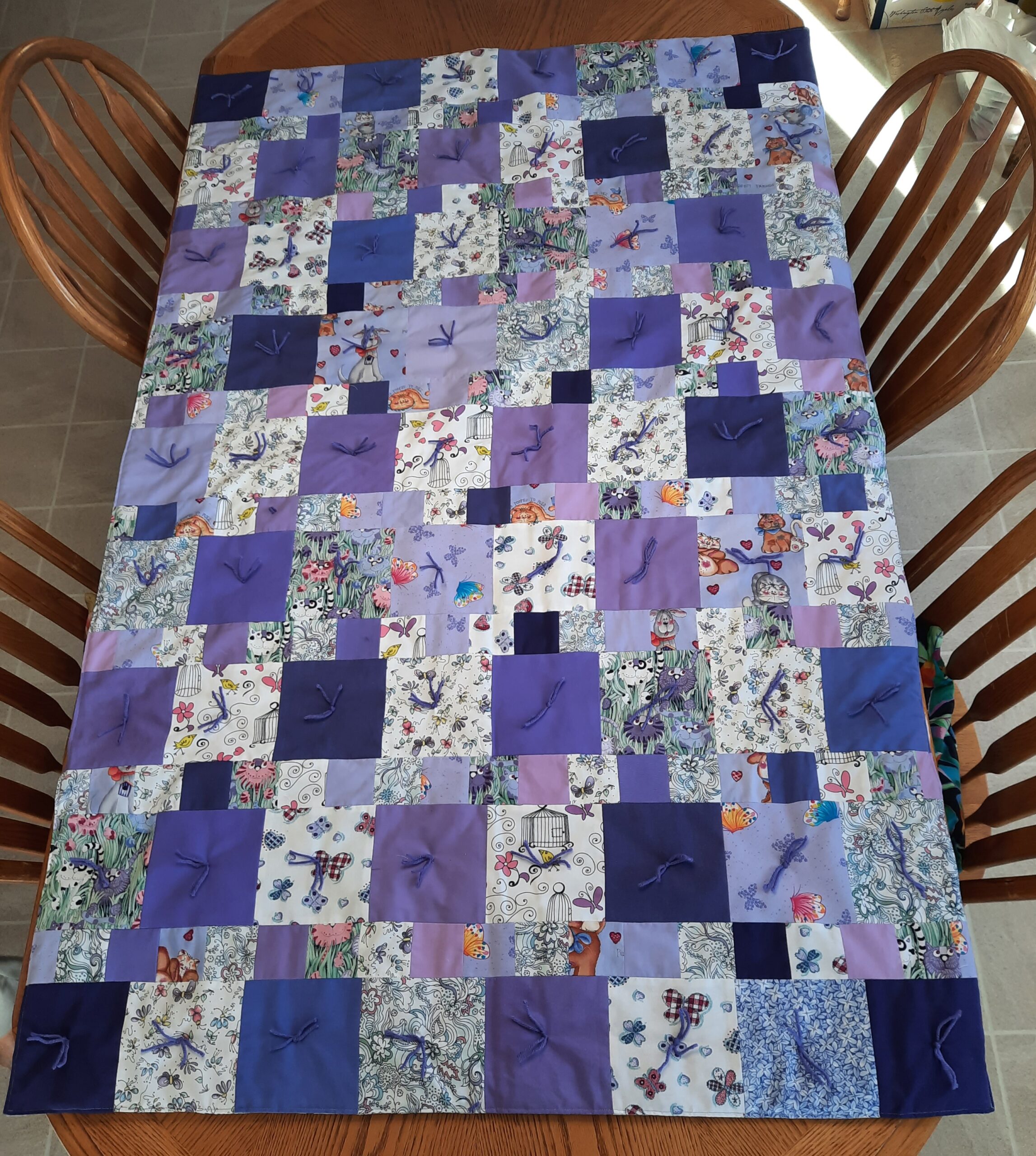 Cats, Birds & Butterflies in Purple